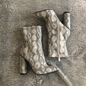 Snakeskin Booties